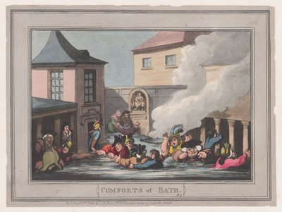 Comforts of Bath, tavla 7, 6 januari 1798., 6 januari 1798. av Thomas Rowlandson