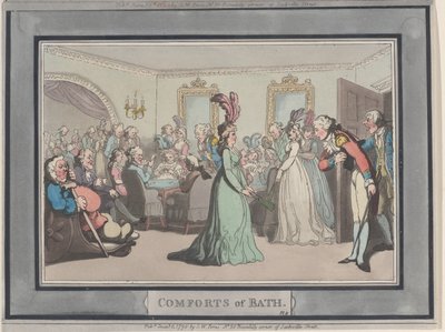 Comforts of Bath, tavla 8, 6 januari 1798., 6 januari 1798. av Thomas Rowlandson
