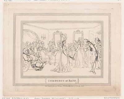 Comforts of Bath, tavla 8, 6 januari 1798., 6 januari 1798. av Thomas Rowlandson