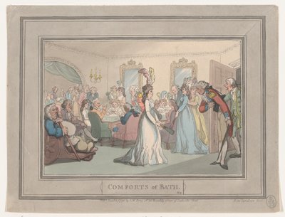 Comforts of Bath, tavla 8, 6 januari 1798., 6 januari 1798. av Thomas Rowlandson