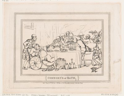 Comforts of Bath, tavla 9, 6 januari 1798., 6 januari 1798. av Thomas Rowlandson
