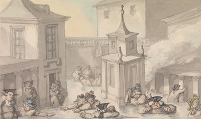Baths bekvämligheter: Bath av Thomas Rowlandson
