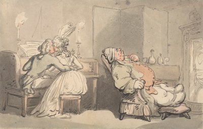 Comforts of Bath: The Music Master av Thomas Rowlandson