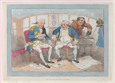 Commanders Engaged at Sea, [1785], återutgiven 1 juli 1802., [1785], återutgiven 1 juli 1802. av Thomas Rowlandson