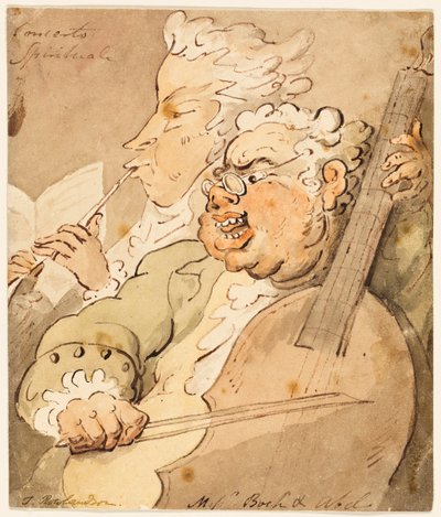 Concerto Spirituale [med] Budbärarna Boch och Abel av Thomas Rowlandson