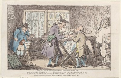 Konnässörer-eller porträttsamlare !!!, 1807., 1807. av Thomas Rowlandson