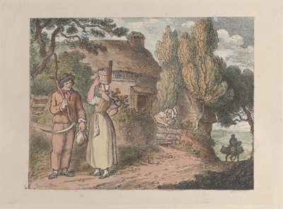 Cornwall, An Overlooker, från Views in Cornwall, 1812., 1812. av Thomas Rowlandson