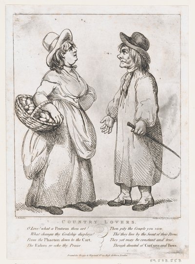 Country Lovers, 15 mars 1798., 15 mars 1798. av Thomas Rowlandson