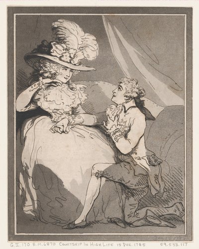 Uppvaktning i det höga livet, 15 december 1785., 15 december 1785. av Thomas Rowlandson