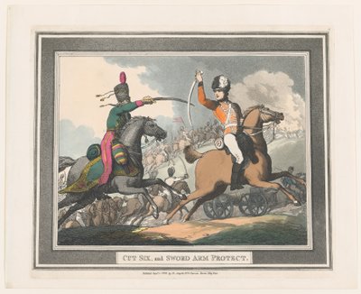 Cut Six, and Sword Arm Protect, 1 september 1798., 1 september 1798. av Thomas Rowlandson
