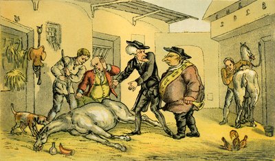 "Death of Punch" av Thomas Rowlandson
