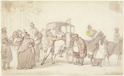 Avskedsscenen av Thomas Rowlandson