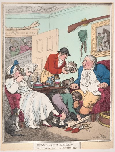 Diana in the Straw, or A Treat for Quornites, 1 januari 1804., 1 januari 1804. av Thomas Rowlandson