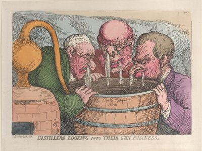 Distillers Looking into Their Own Business, 10 oktober 1811., 10 oktober 1811. av Thomas Rowlandson