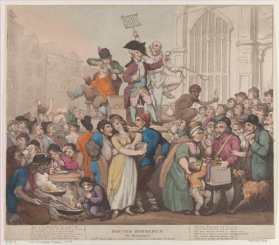 Doktor Botherum, The Montebank, 6 mars 1800, 6 mars 1800. av Thomas Rowlandson