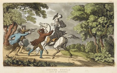Doctor Syntax och Highwaymen av Thomas Rowlandson