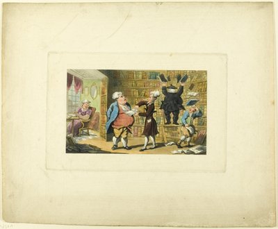 Doctor Syntax and the Book Seller, från The Tour of Doctor Syntax av Thomas Rowlandson