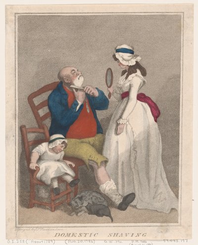 Inhemsk rakning, 21 augusti 1786, 21 augusti 1786. av Thomas Rowlandson