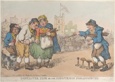 Doncaster-marknaden eller de flitiga Yorkshirebites av Thomas Rowlandson