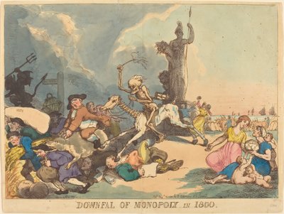 Monopolets fall 1800 av Thomas Rowlandson
