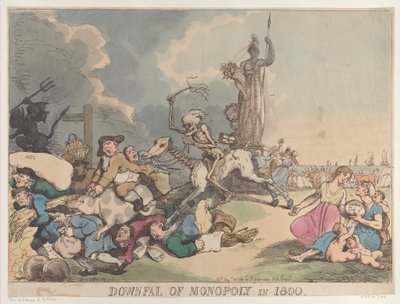 Monopolets fall 1800, 14 augusti 1800, 14 augusti 1800. av Thomas Rowlandson