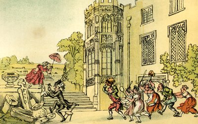 "Dr Syntax och bina" av Thomas Rowlandson