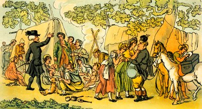 "Dr Syntax och zigenarna" av Thomas Rowlandson