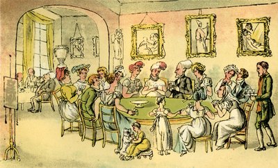 "Dr Syntax på en kortfest" av Thomas Rowlandson