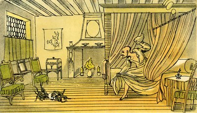 "Dr Syntax tappar sin peruk" av Thomas Rowlandson