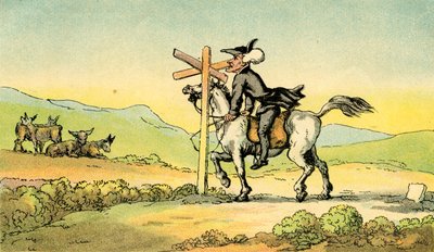 "Dr Syntax tappar vägen" av Thomas Rowlandson