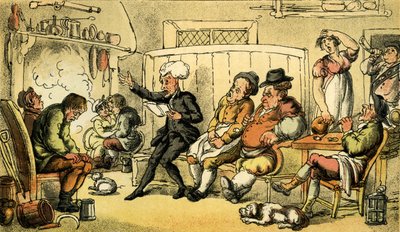 "Dr Syntax läser sin turné" av Thomas Rowlandson