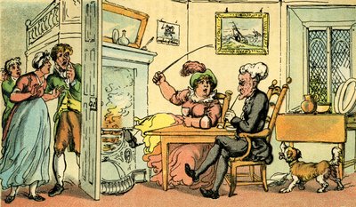 "Dr Syntax återvände från sin turné" av Thomas Rowlandson