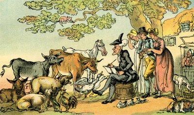 "Dr Syntax skissar efter naturen" av Thomas Rowlandson