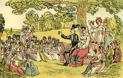 "Dr Syntax besöker en internatskola" av Thomas Rowlandson