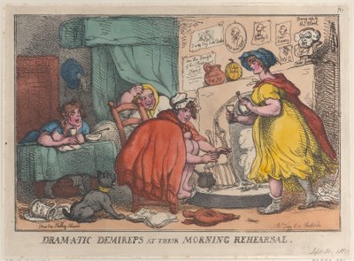 Dram-a-tic Demireps vid deras morgonrepetition, 30 september 1810., 30 september 1810. av Thomas Rowlandson