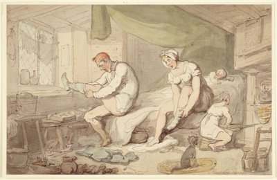 Påklädningsscen av Thomas Rowlandson