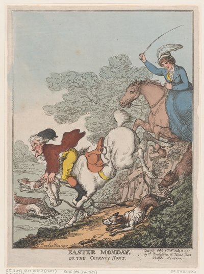 Annandag påsk, eller The Cockney Hunt, 14 juli 1807., 14 juli 1807. av Thomas Rowlandson