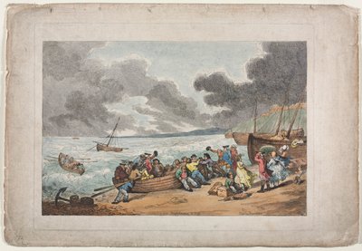 Ombordstigning från Brighthelmstone till Dieppe av Thomas Rowlandson