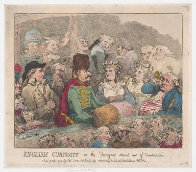 English Curiosity eller The Foreigner Stared Out of Countenance, 1 januari 1794., 1 januari 1794. av Thomas Rowlandson