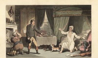 Engelsk gentleman som tar emot ett brev från sin familj av Thomas Rowlandson