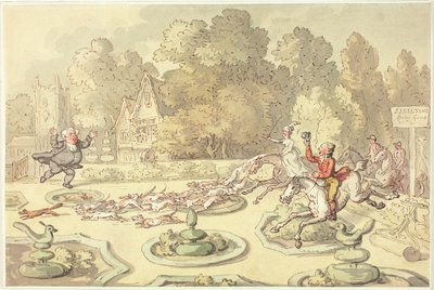 Upprörd kyrkoherde av Thomas Rowlandson