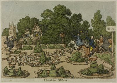 Enraged Vicar, från Miseries of Human Life av Thomas Rowlandson