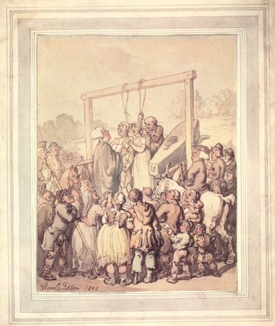Avrättning i Tyburn, 1803 av Thomas Rowlandson