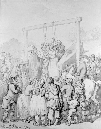 Avrättning i Tyburn, 1803 av Thomas Rowlandson