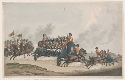Expeditions- eller militärflyg av Thomas Rowlandson