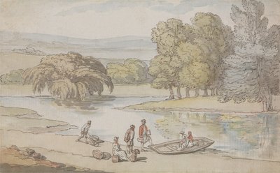 Siffror vid en färja av Thomas Rowlandson