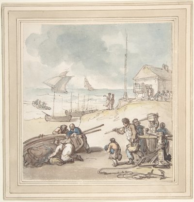 Figurer vid havet av Thomas Rowlandson