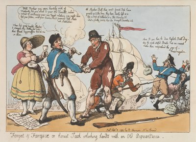 Glöm och förlåt, eller Ärlige Jack skakar hand med en gammal bekant av Thomas Rowlandson