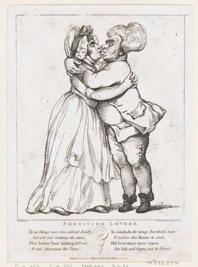 Forgiving Lovers, 15 mars 1798, 15 mars 1798. av Thomas Rowlandson