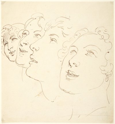 Fyra huvuden av Thomas Rowlandson